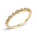 14K Solid Gold Diamond Stacking Ring - Style B