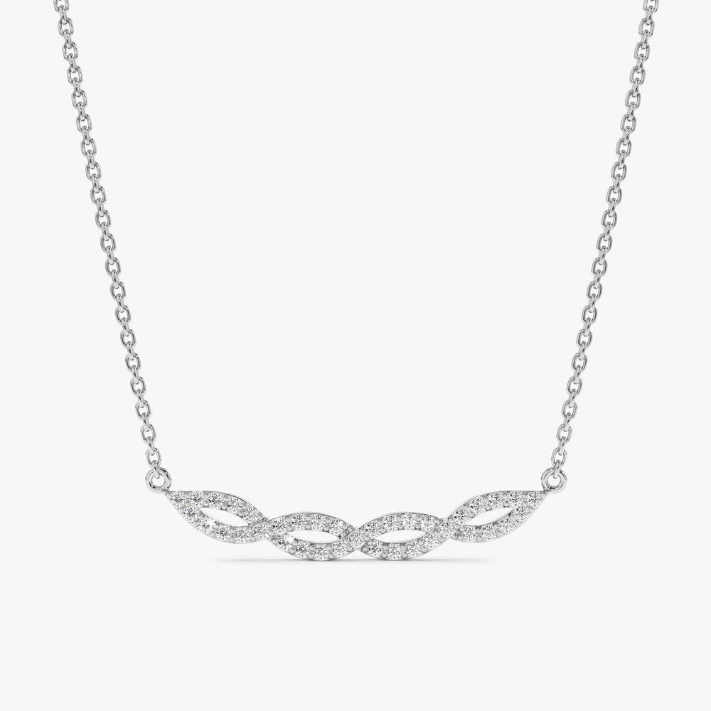 Solid Gold Diamond Twist Necklace
