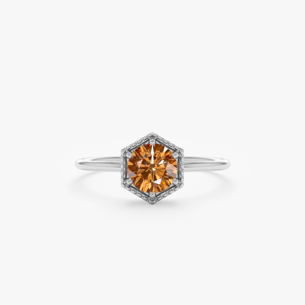 Solid Gold Citrine Ring (530A41)