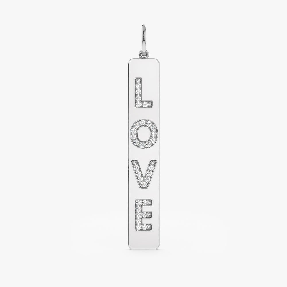 Solid Gold LOVE Diamond Bar Charm (31F62B)