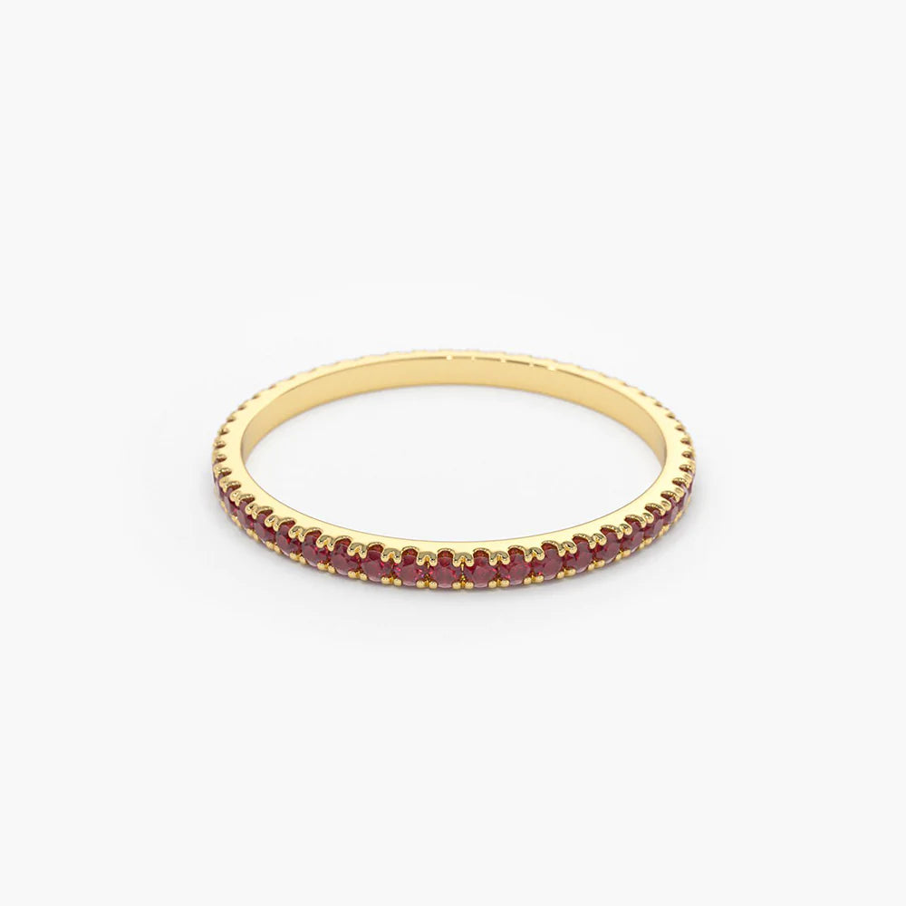Solid Gold Ruby Eternity Band (10883B)
