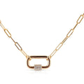 Solid Gold Signature Paperclip Chain with Round Loops