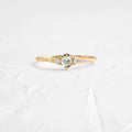 Solid Gold Ring Green Sapphire