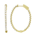 Solid Gold Inside And Out Diamond Hoop Earrings
