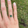 Solid Gold Emerald and Diamond Ring (0ABF75)