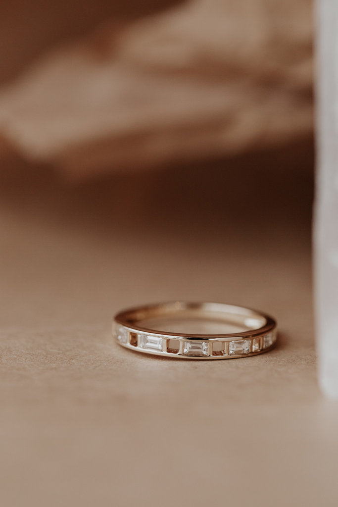 Solid Gold Baguette Shape EternityBand
