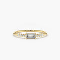 Baguette & Round Moissanite Engagement Ring, photo 1