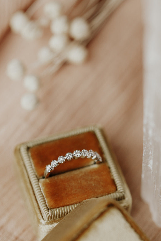 Solid Gold Half Eternity Ring