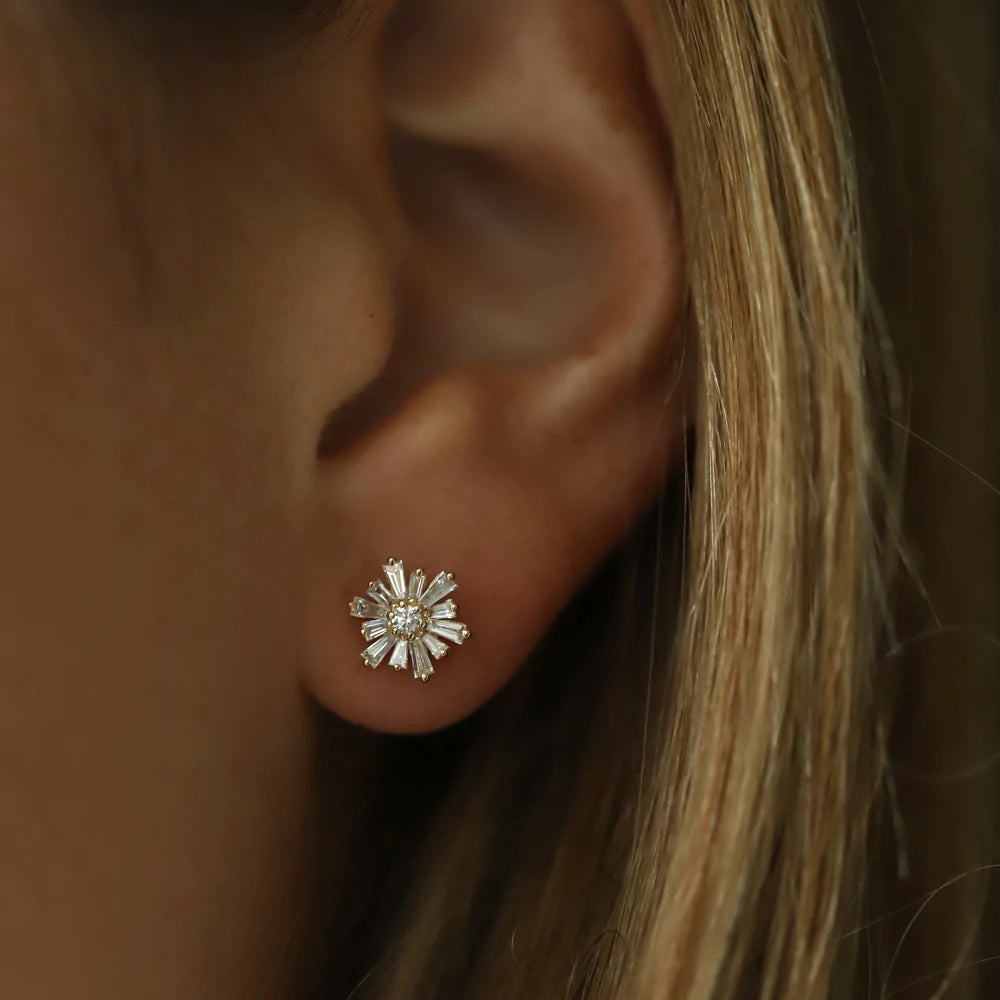 Tapered Baguette Unique Moissanite Earrings, photo 1