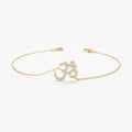 Solid Gold Diamond OM Bracelet