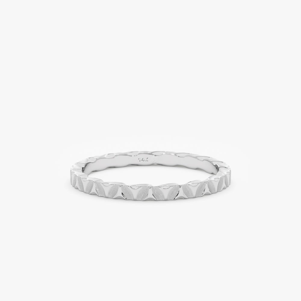 Solid Gold Hand Hammered Wedding Band