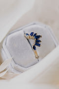 Solid Gold Flora Sapphire Tracer Band