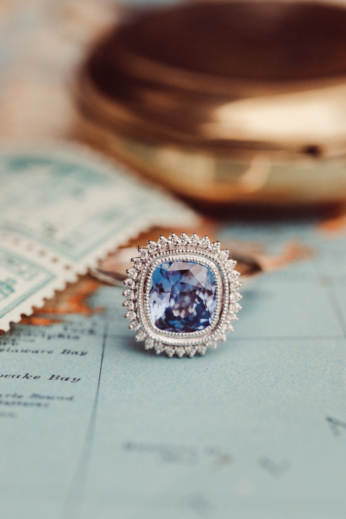 Solid Gold Halo Ring