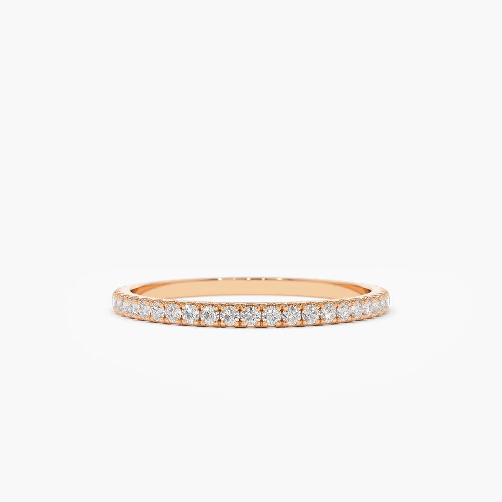Solid Gold 1.5MM Full Eternity Diamond Ring