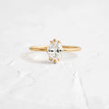 Solid Gold 0.9ct. Oval Cut Lab-Grown Diamond Ring
