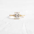 Solid Gold Emerald Cut Lab-Grown Diamond Ring (B78F8D)