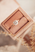 Solid Gold Antique Square Lab-Grown Diamond Solitaire Ring