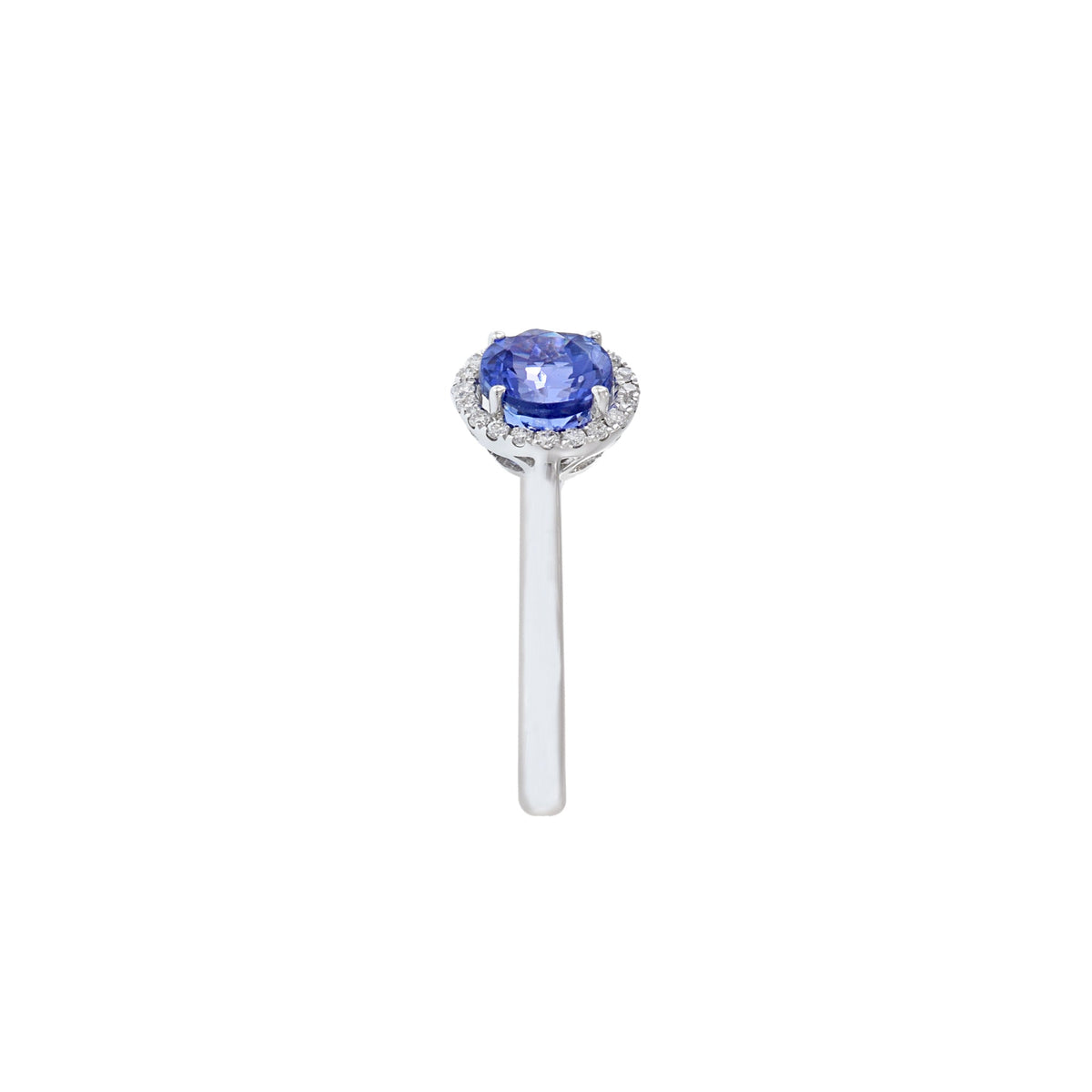 Solid Gold Tanzanite And Diamond Ring (A1D6D5)
