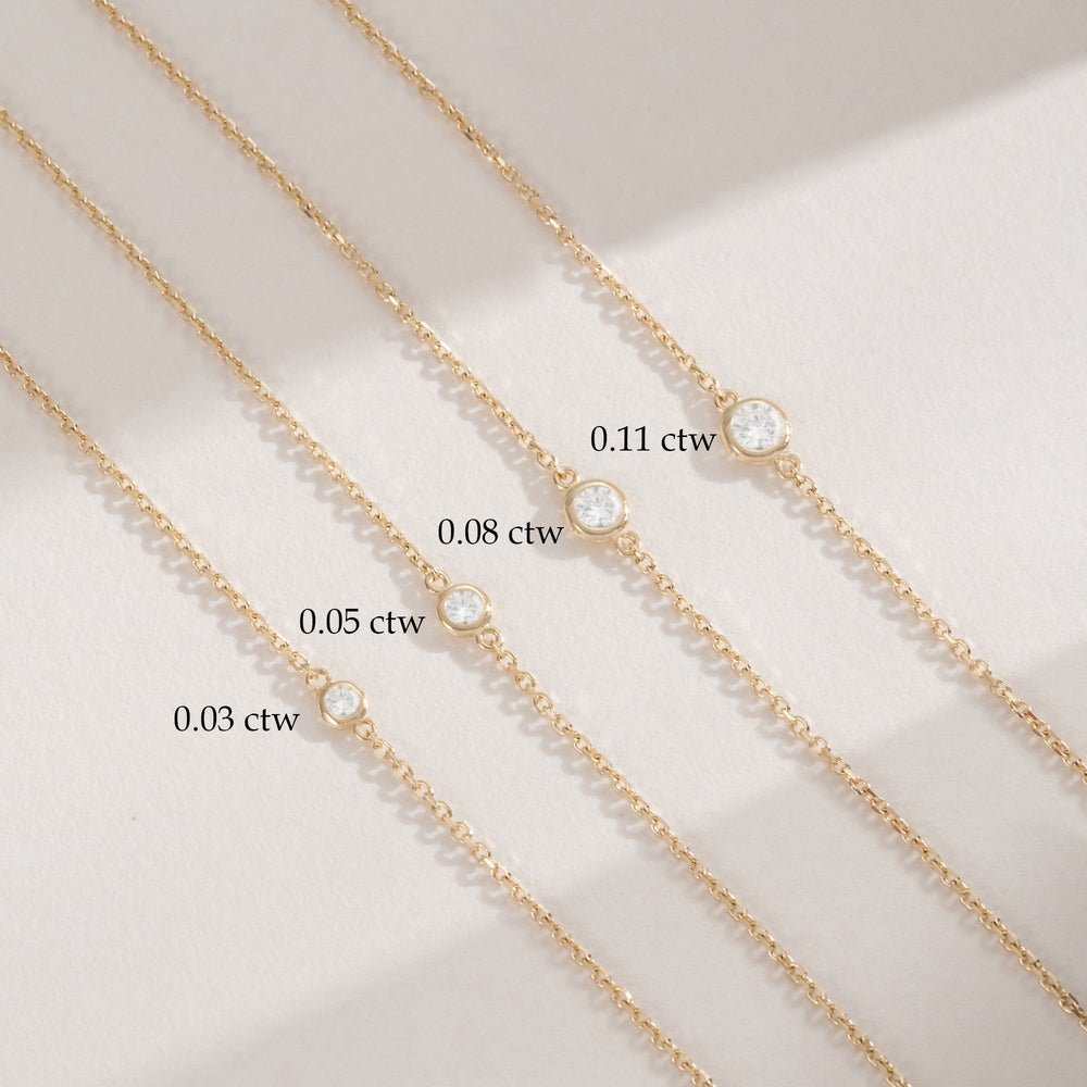 Solid Gold Single Diamond Bracelet