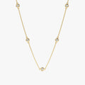 18K Solid Gold Diamond By The Yard Necklace