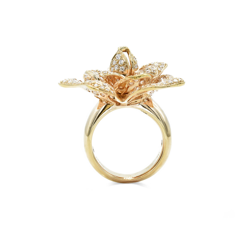 Solid Gold Floral Engagement Rings