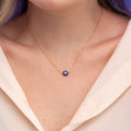 Solid Gold Tiny Evil Eye Necklace
