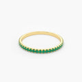Solid Gold Round Emerald Eternity Band