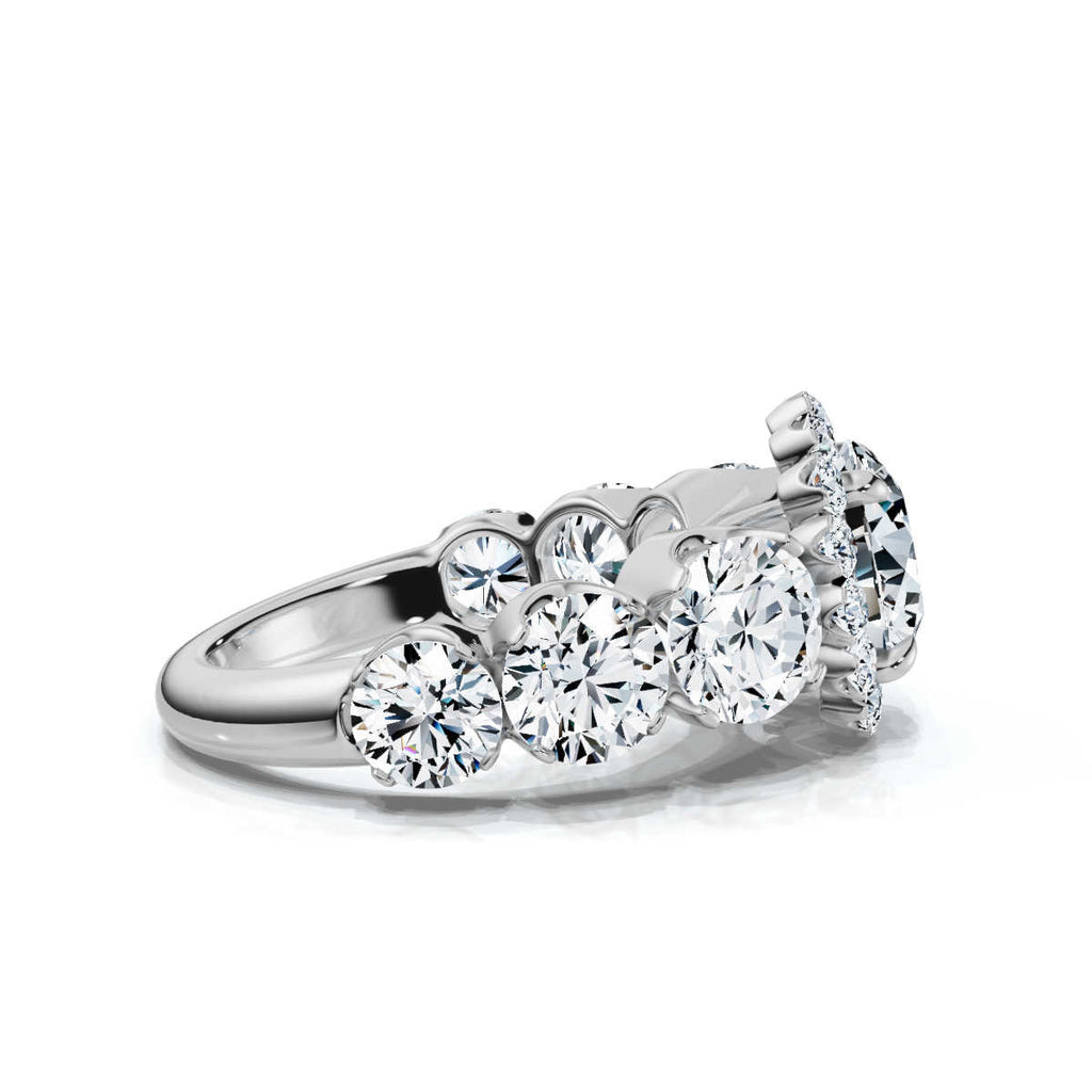 Solid Gold Halo Lab Grown Diamond Ring (CC1F6C)