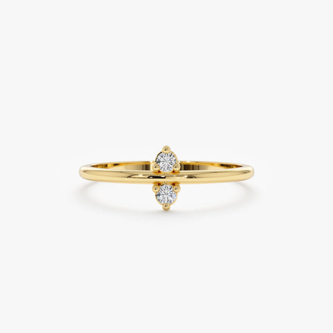 Solid Gold Minimalist Diamond Ring (B56641)