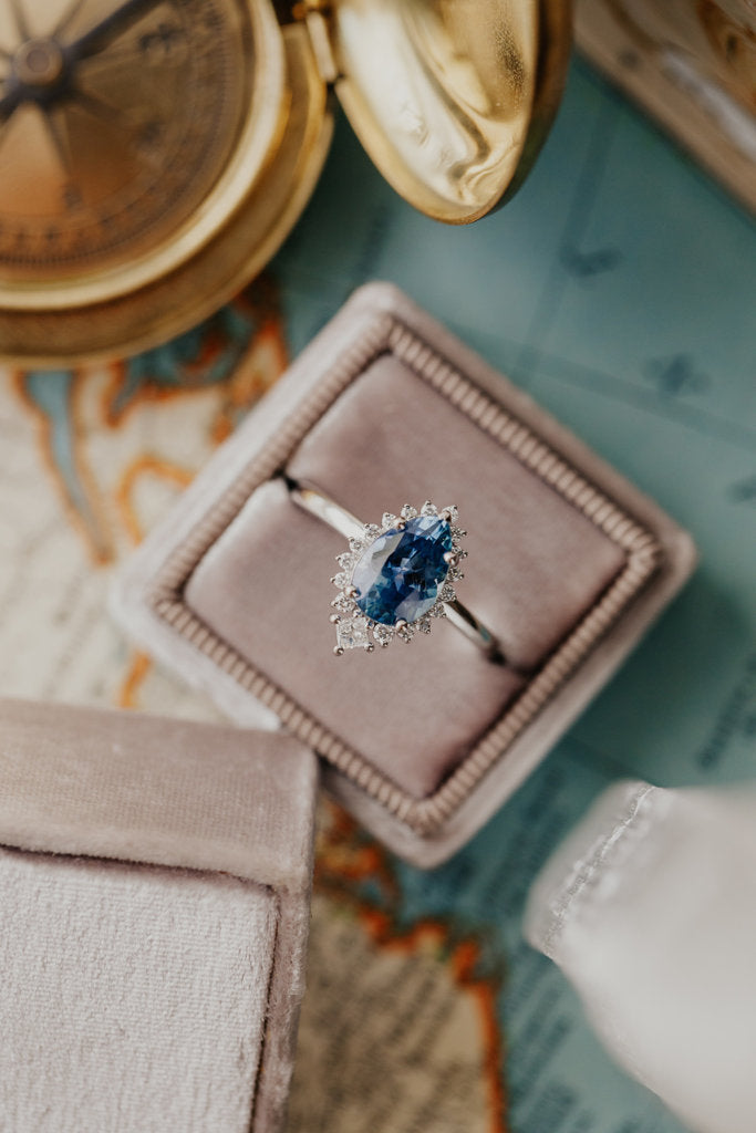 Solid Gold Montana Sapphire Ring