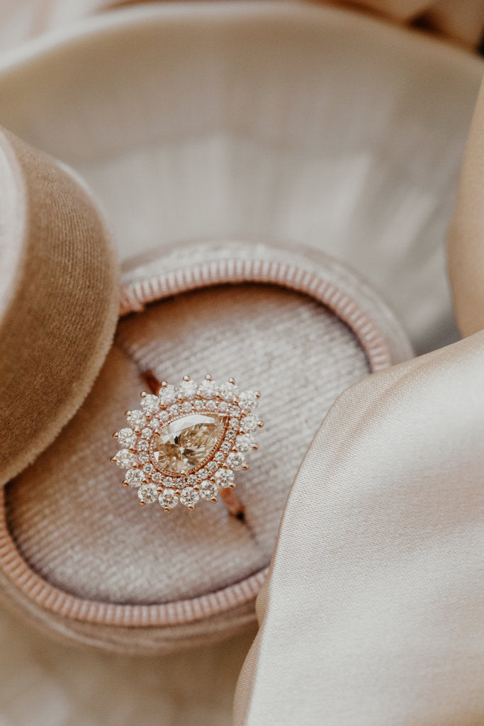 Solid Gold Halo Diamond Ring (52548D)