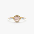 Solid Gold Diamond & Morganite Engagement Ring