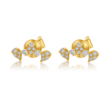 Solid Gold Diamond Multi Shape Climber Earring