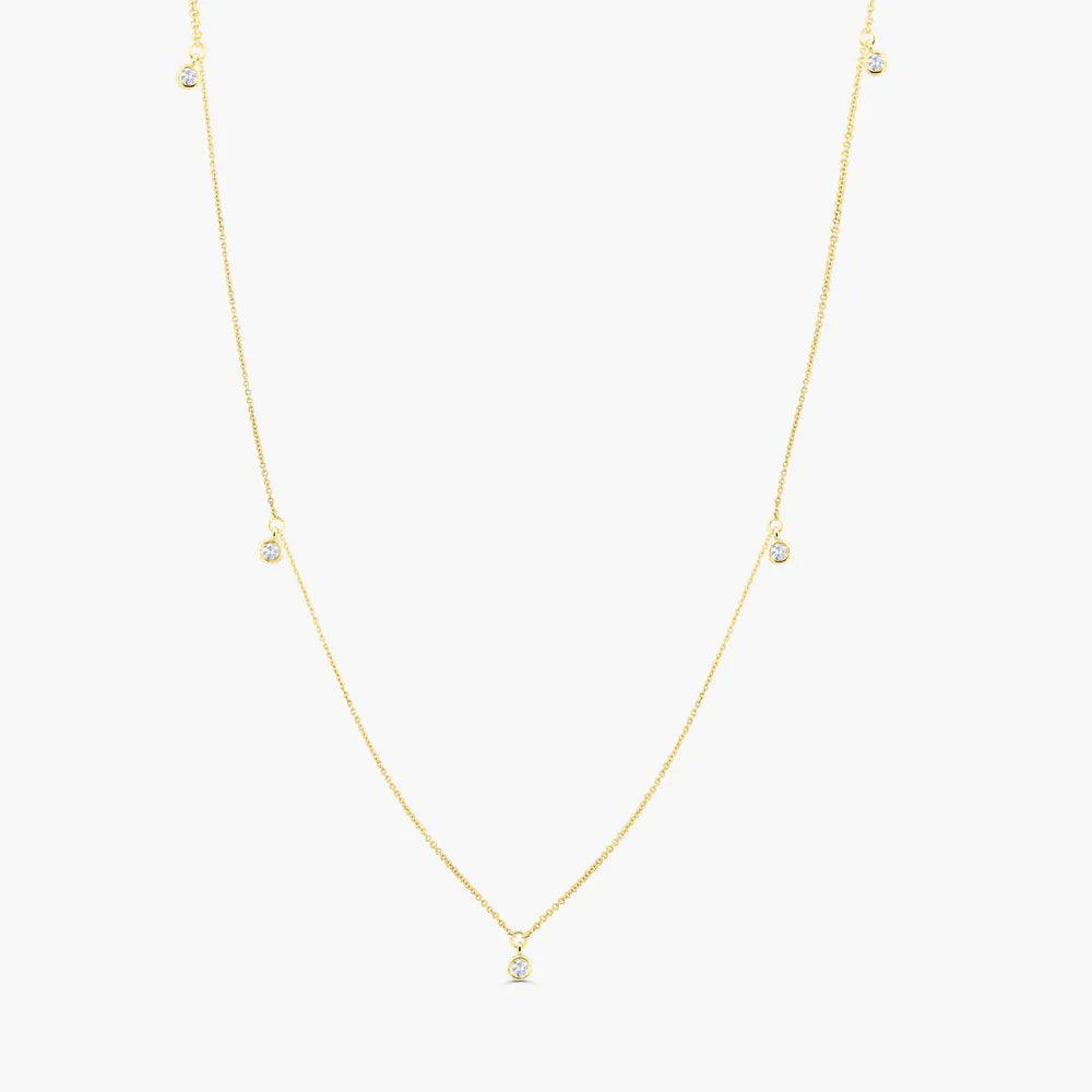 5 Moissanite Dangle Necklace, photo 1