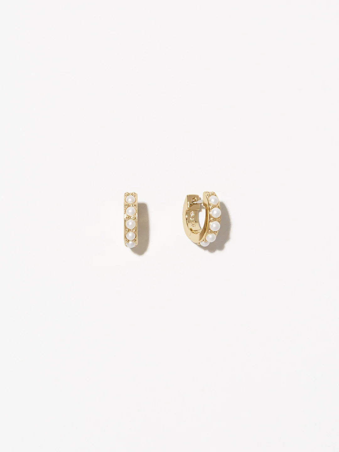 Solid Gold & Diamond Hoop Earrings (6E5B9A)