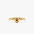 Solid Gold Citrine Art Deco Ring