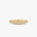 Solid Gold Pave Diamond Wide Ring (581875)