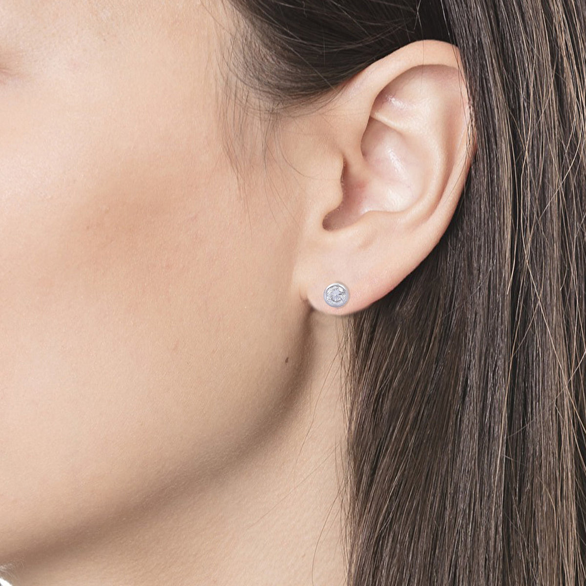 Solid Gold Tiny Diamond Studs (A02B4C)