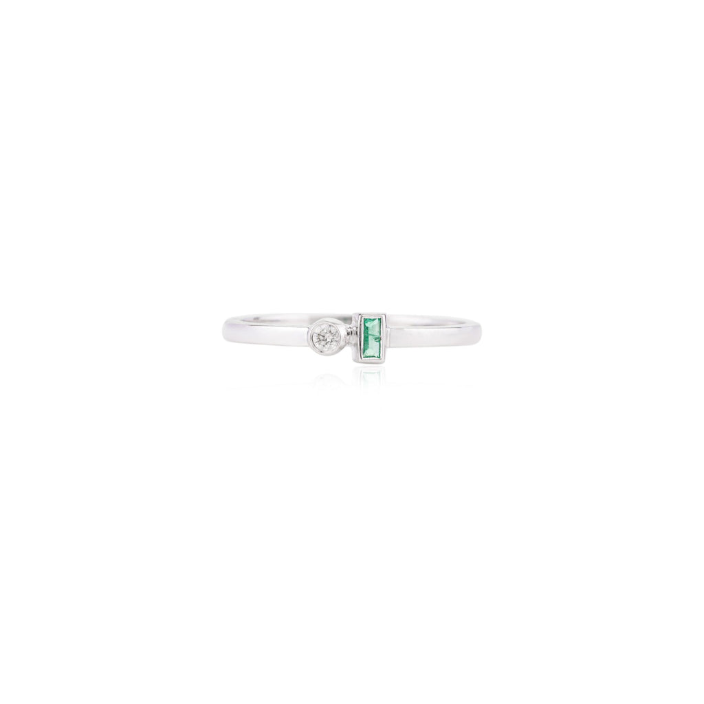 14K Solid Gold 0.04 CT Lab Grown Diamond Ring