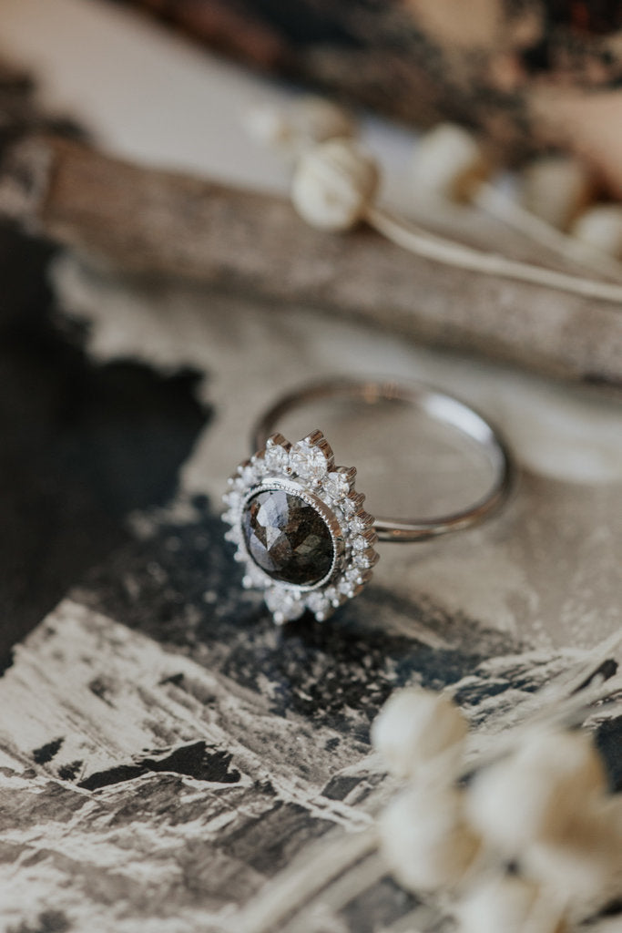 Solid Gold Rustic Diamond Ring (20366C)