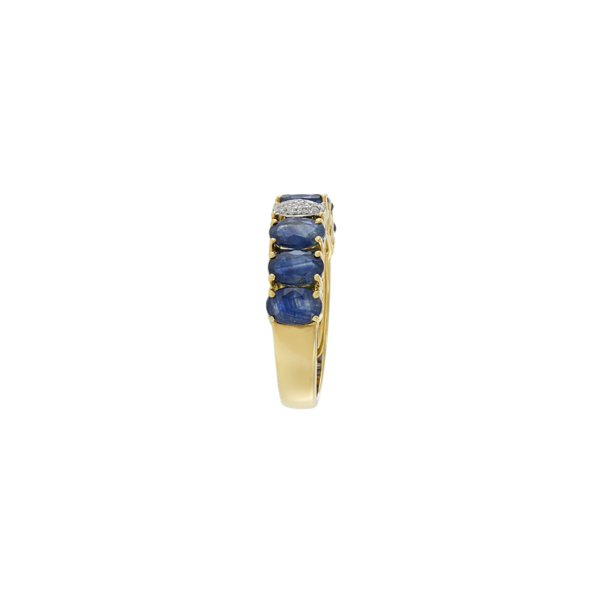 Solid Gold Sapphire And Diamond Ring (F9145B)