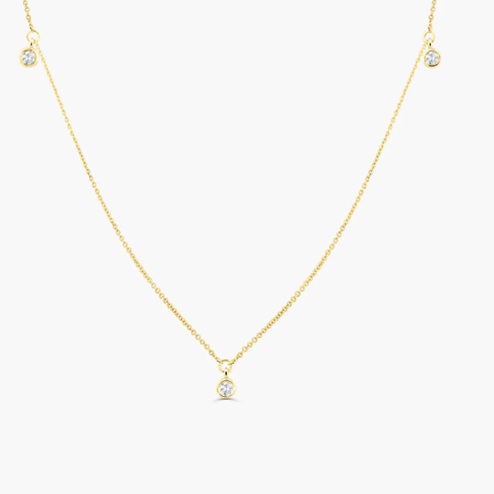 5 Moissanite Dangle Necklace, photo 4