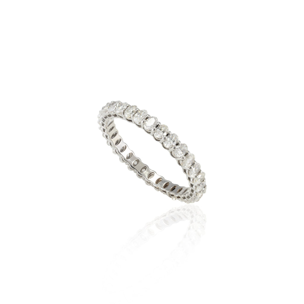 Solid Gold Oval Cut Diamond Eternity Band (00134F)