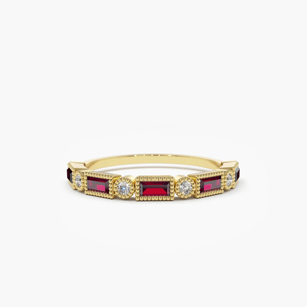 14K Solid Gold 0.12 CT Lab Grown Diamond Ring