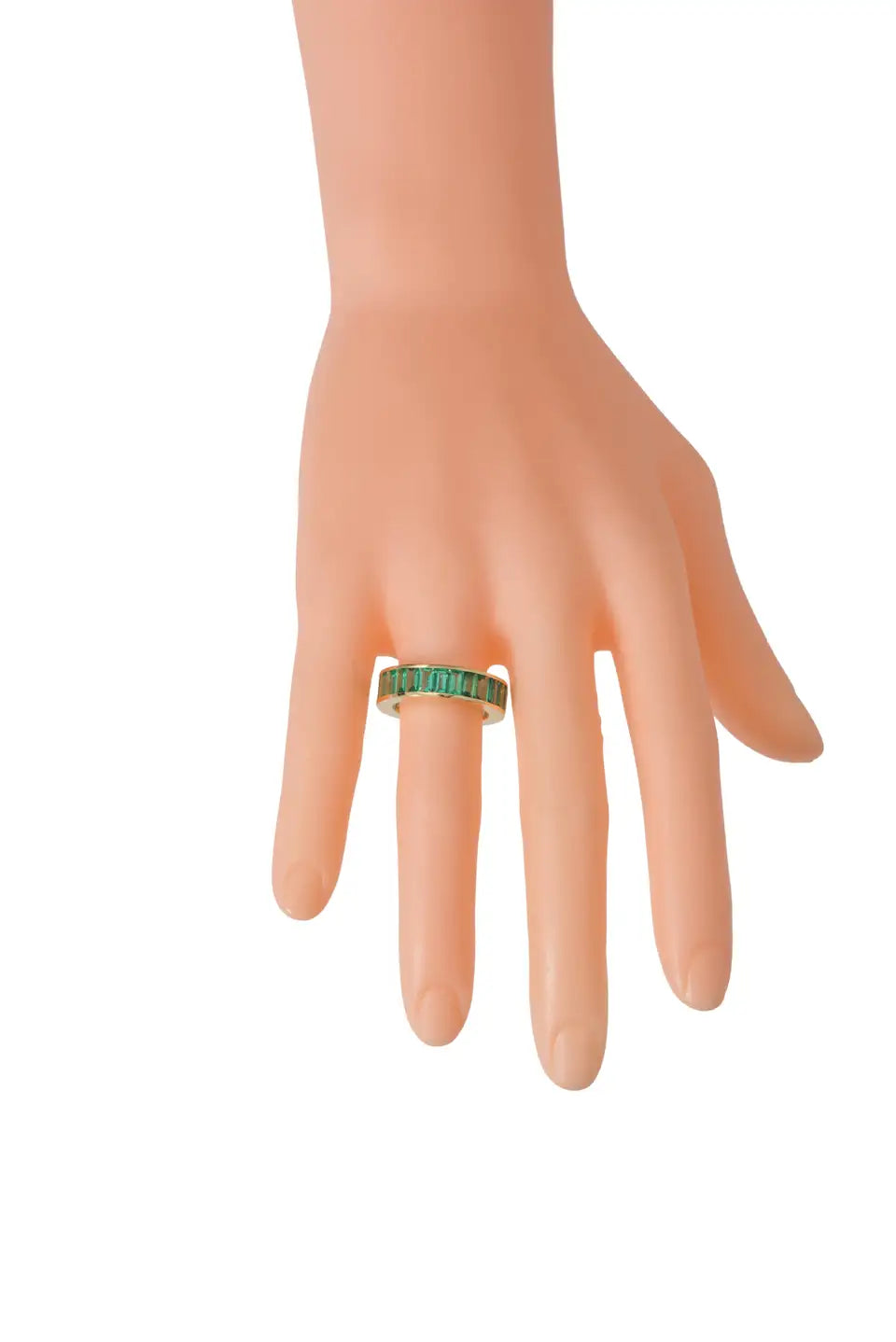 Solid Gold Emerald Eternity Ring