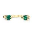 Solid Gold Emerald Orbit Ring