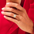 Gold Cushion Cut Halo Solitaire Ring 2 ct Lab Grown Diamond