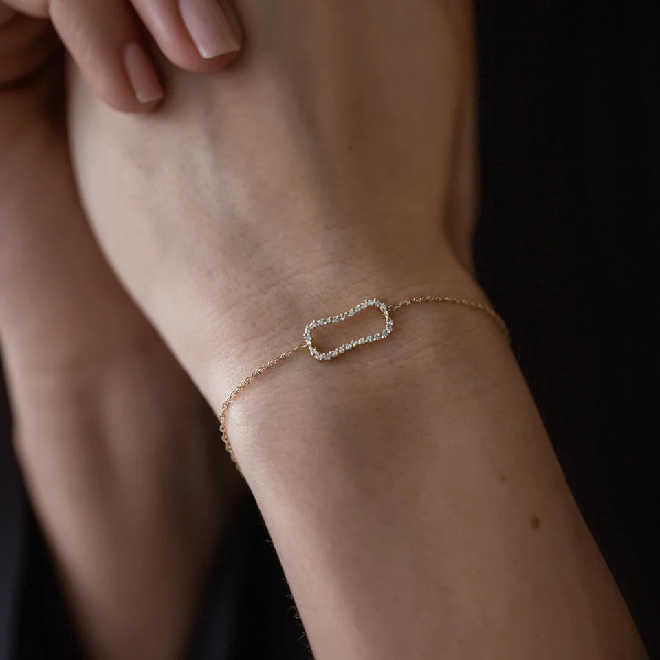 Solid Gold Diamond Keeper Bracelet