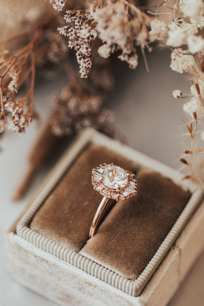 Solid Gold 1 ct Round lab-Grown Diamond Ring
