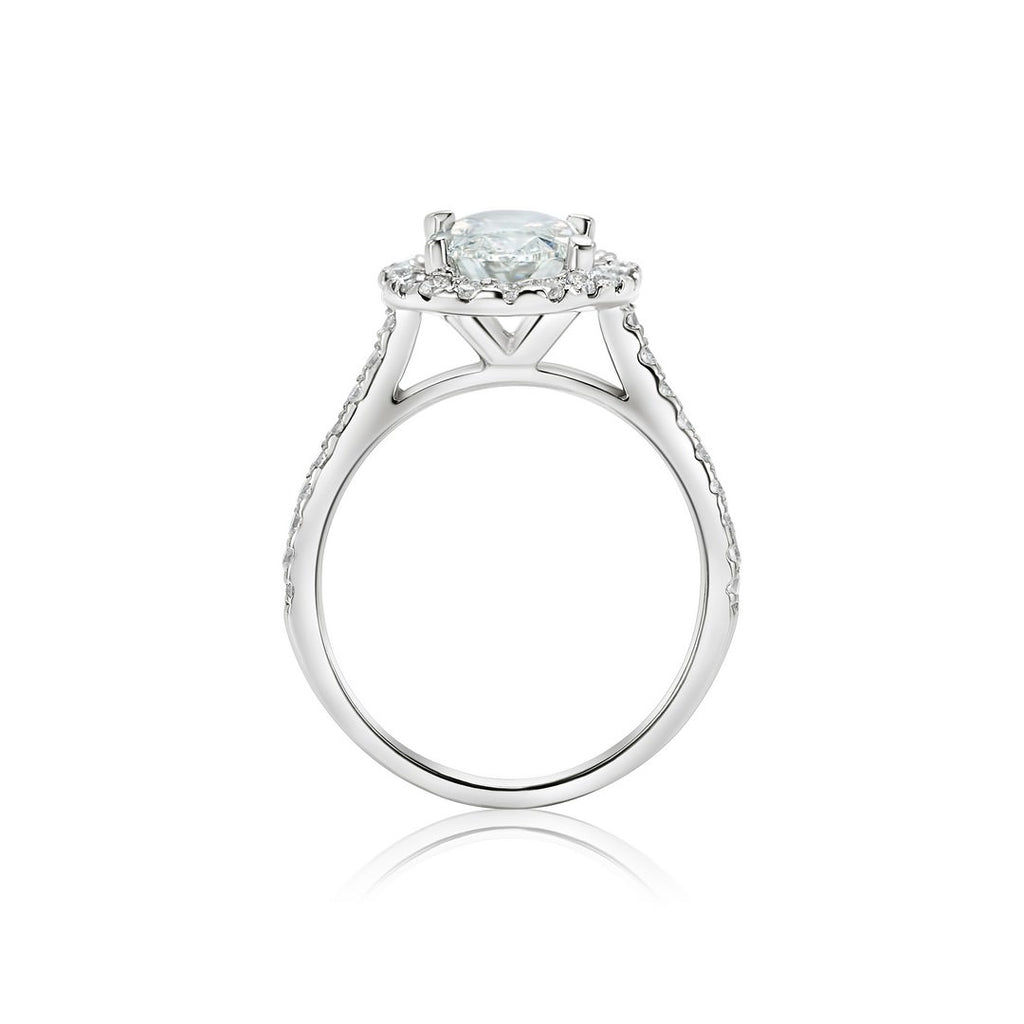 Solid Gold Lab-Created Oval Diamond Rings